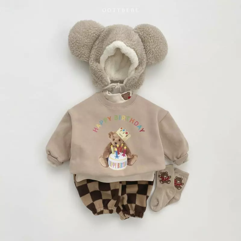 Oott Bebe - Korean Children Fashion - #childofig - Happy Birth Day Sweatshirt - 4
