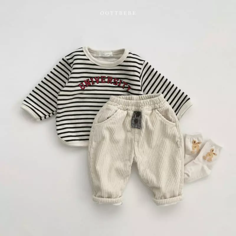 Oott Bebe - Korean Children Fashion - #designkidswear - Big Corduroy Pants - 7
