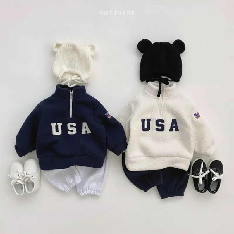 Oott Bebe - Korean Children Fashion - #designkidswear - USA Anorak Sweatshirt - 2