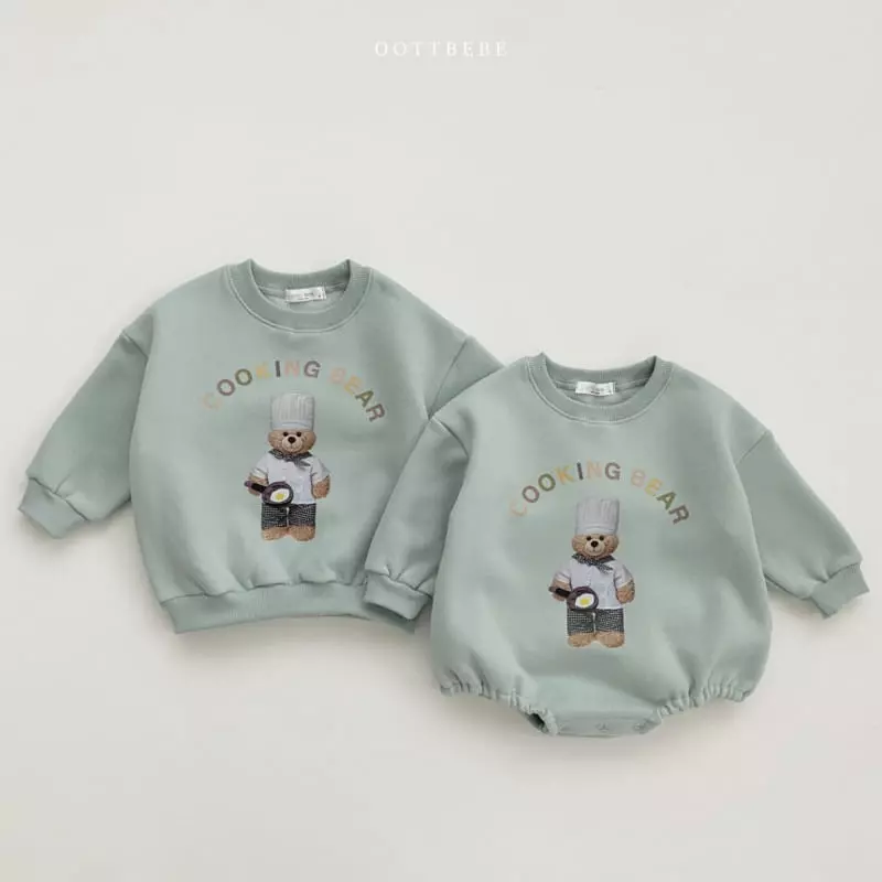 Oott Bebe - Korean Children Fashion - #designkidswear - Cooking Bear Sweatshirt - 12