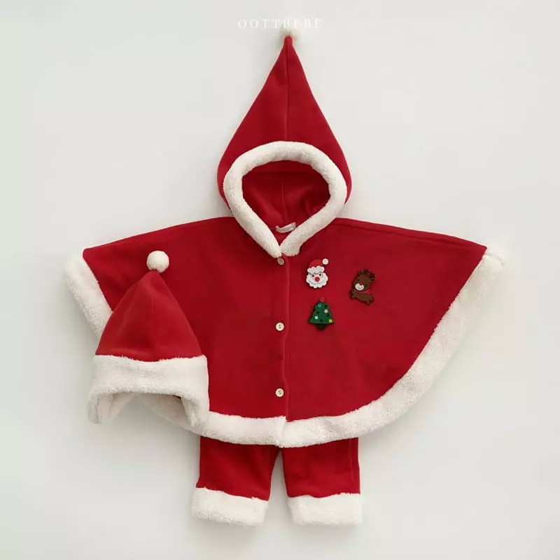 Oott Bebe - Korean Children Fashion - #designkidswear - Oott Santa Cape - 9