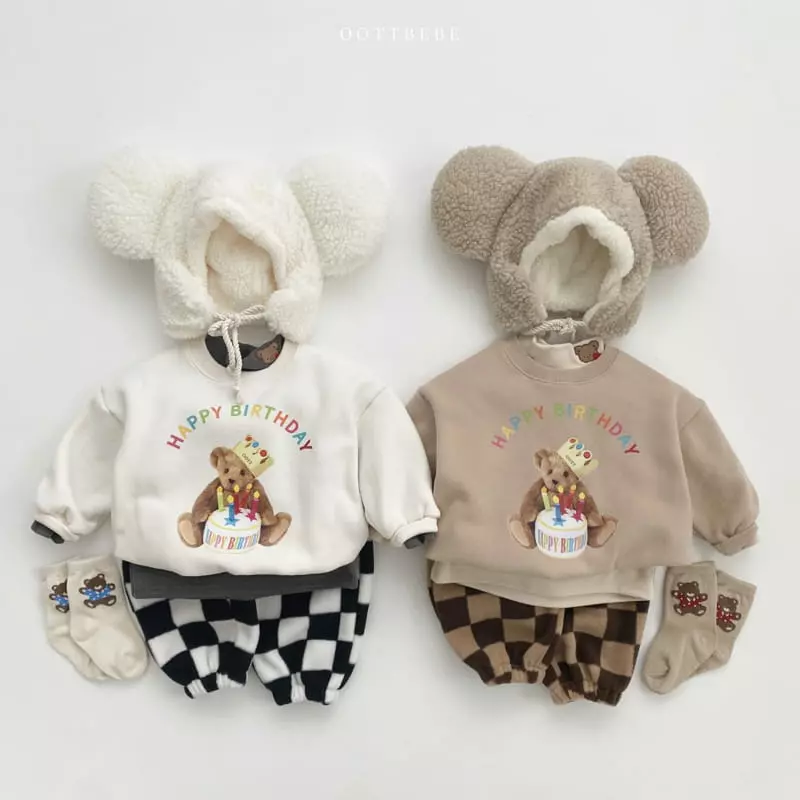 Oott Bebe - Korean Children Fashion - #designkidswear - Happy Birth Day Sweatshirt - 5
