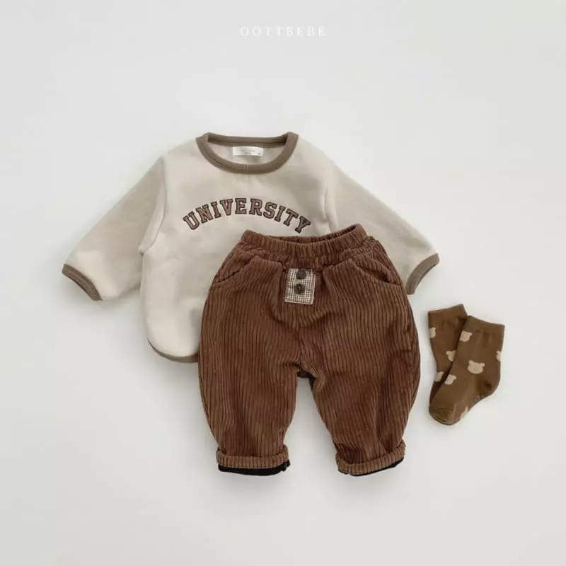 Oott Bebe - Korean Children Fashion - #discoveringself - Big Corduroy Pants - 8