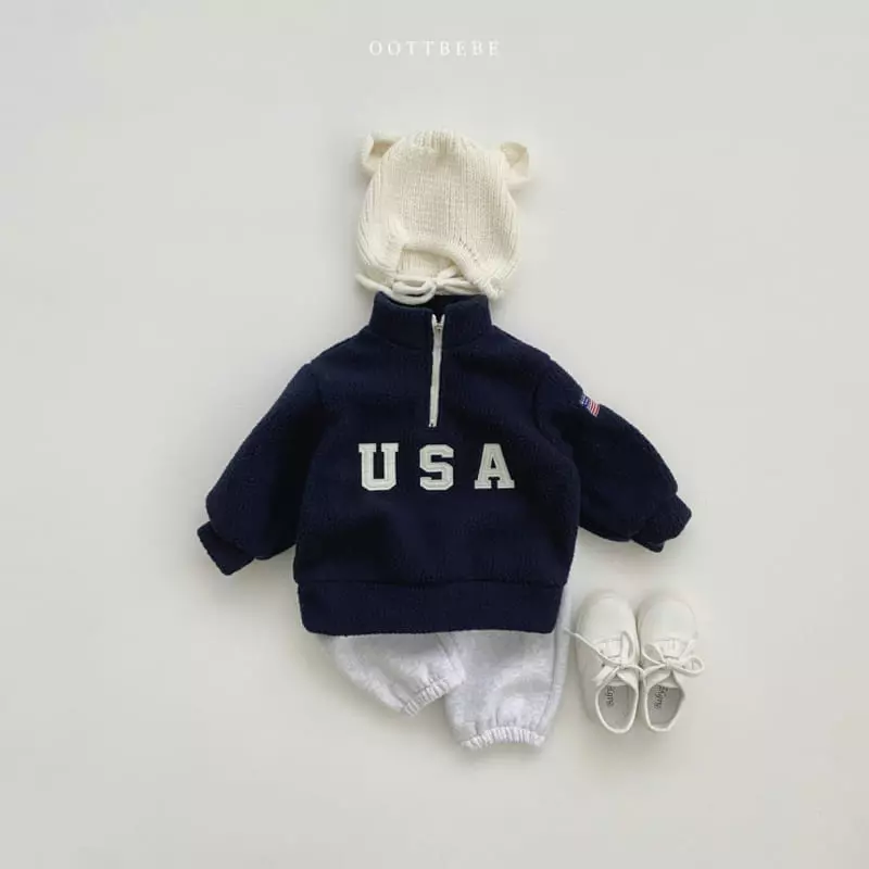 Oott Bebe - Korean Children Fashion - #discoveringself - USA Anorak Sweatshirt - 3