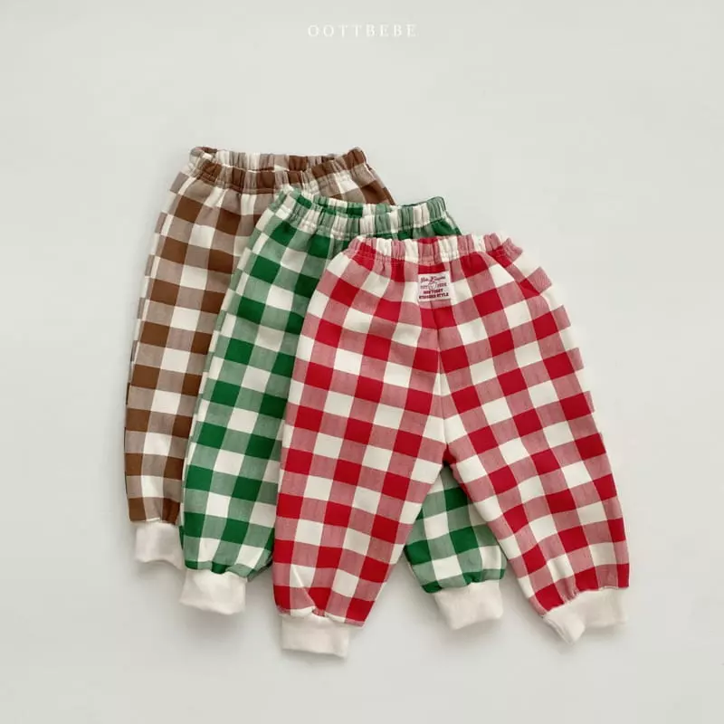 Oott Bebe - Korean Children Fashion - #discoveringself - Happy Check Pants - 11