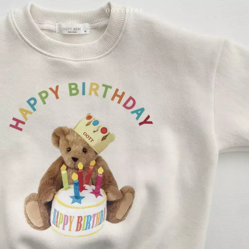 Oott Bebe - Korean Children Fashion - #discoveringself - Happy Birth Day Sweatshirt - 6