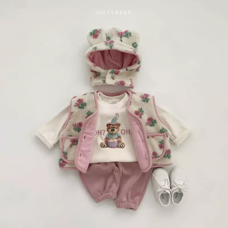 Oott Bebe - Korean Children Fashion - #fashionkids - Chou Cream Bear Tee - 8