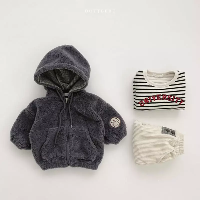 Oott Bebe - Korean Children Fashion - #fashionkids - Bbogle Poodle Hoody Jumper - 5