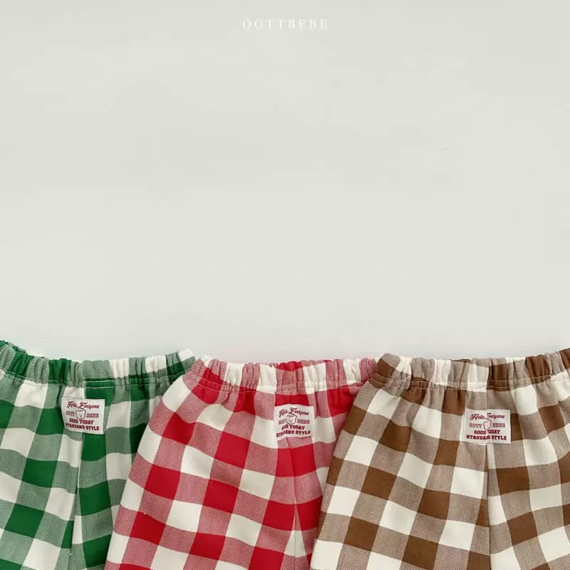 Oott Bebe - Korean Children Fashion - #fashionkids - Happy Check Pants - 12