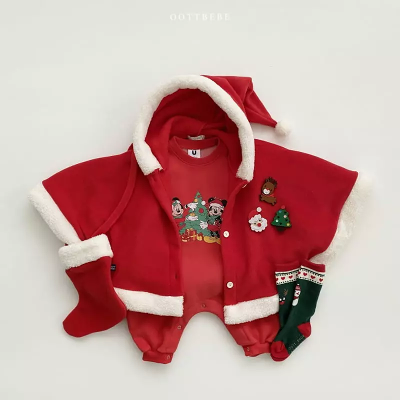 Oott Bebe - Korean Children Fashion - #fashionkids - Oott Santa Cape - 11