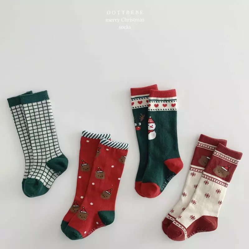 Oott Bebe - Korean Children Fashion - #fashionkids - Santa Bear Knee Socks - 10