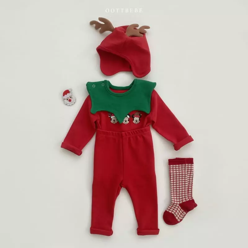 Oott Bebe - Korean Children Fashion - #fashionkids - Disney Santa Easywear Set