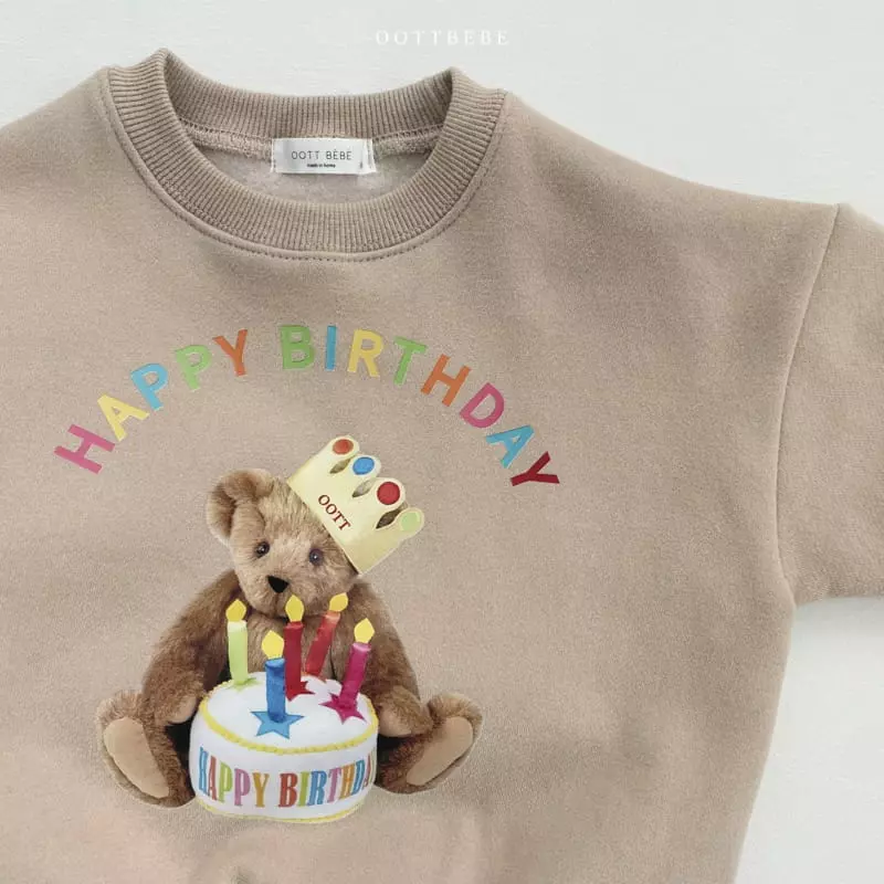 Oott Bebe - Korean Children Fashion - #fashionkids - Happy Birth Day Sweatshirt - 7
