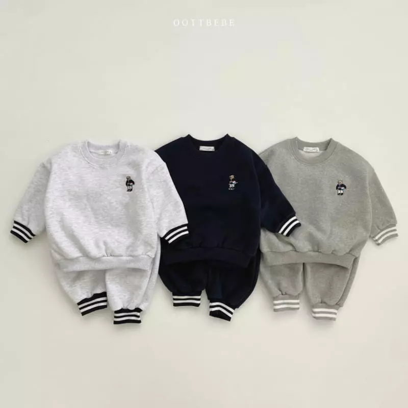 Oott Bebe - Korean Children Fashion - #kidsshorts - Paul Banding Top Bottom Set