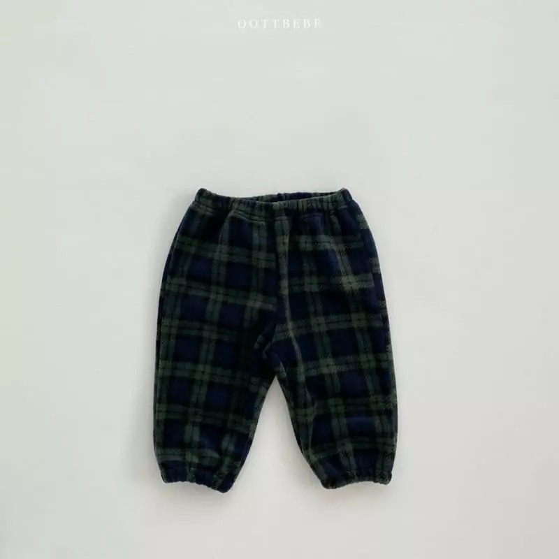 Oott Bebe - Korean Children Fashion - #kidsshorts - Merry Check Pants - 2
