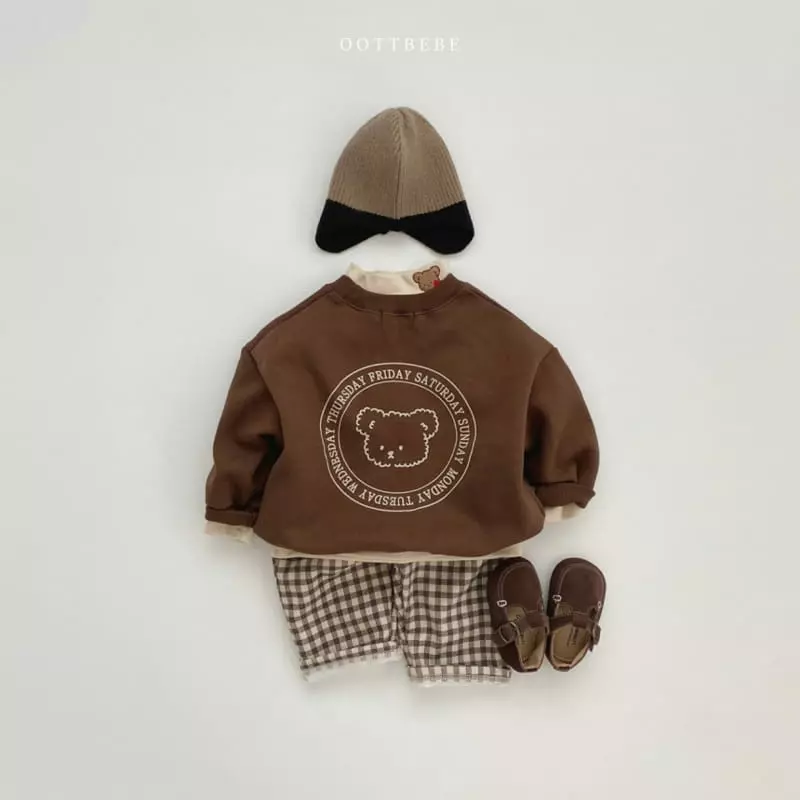 Oott Bebe - Korean Children Fashion - #kidsstore - Week Sweatshirt - 12