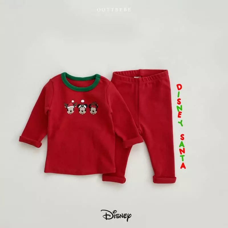 Oott Bebe - Korean Children Fashion - #kidsstore - Disney Santa Easywear Set - 4