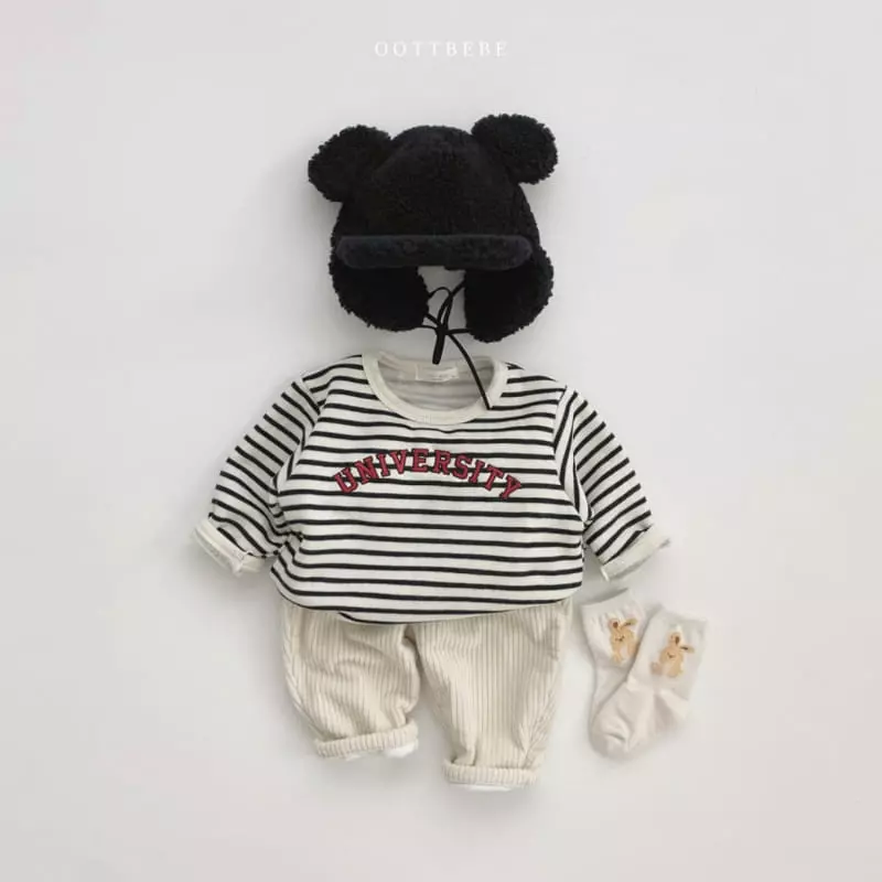 Oott Bebe - Korean Children Fashion - #littlefashionista - Uni Piping Sweatshirt - 2