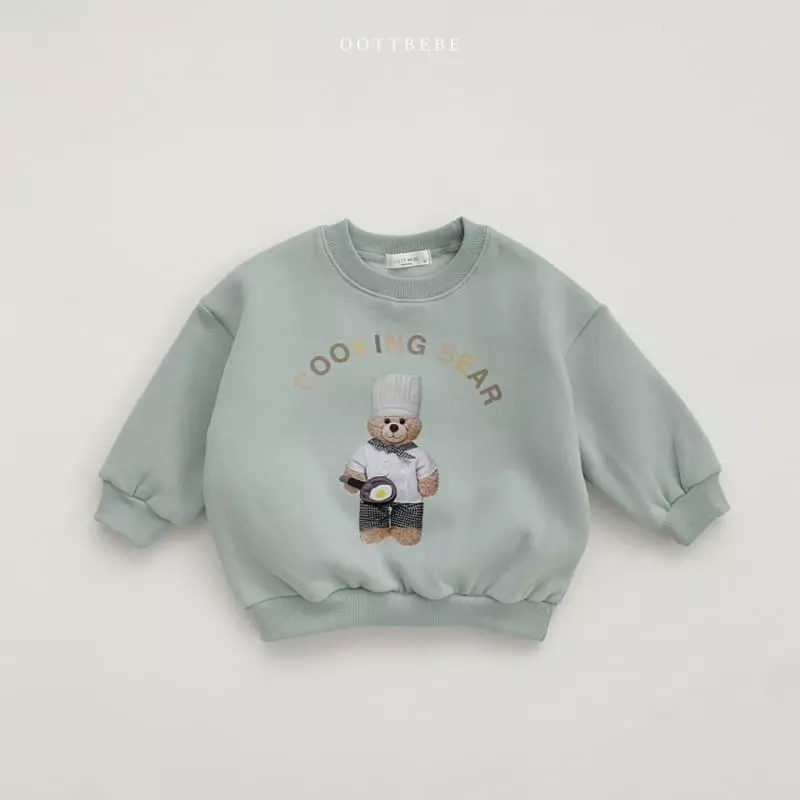 Oott Bebe - Korean Children Fashion - #littlefashionista - Cooking Bear Sweatshirt - 3