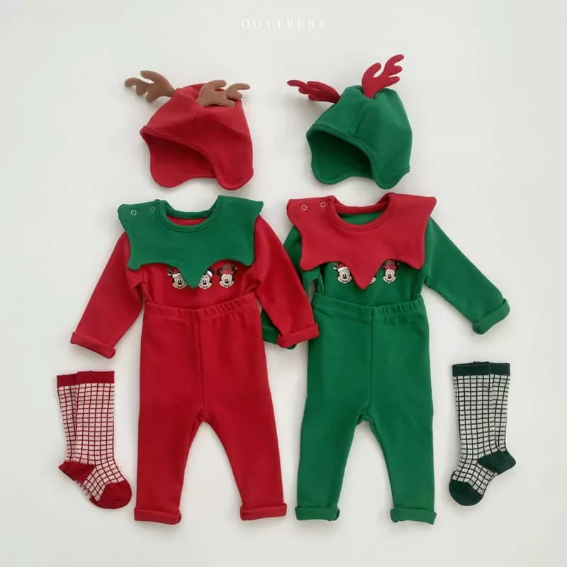 Oott Bebe - Korean Children Fashion - #littlefashionista - Disney Santa Easywear Set - 6