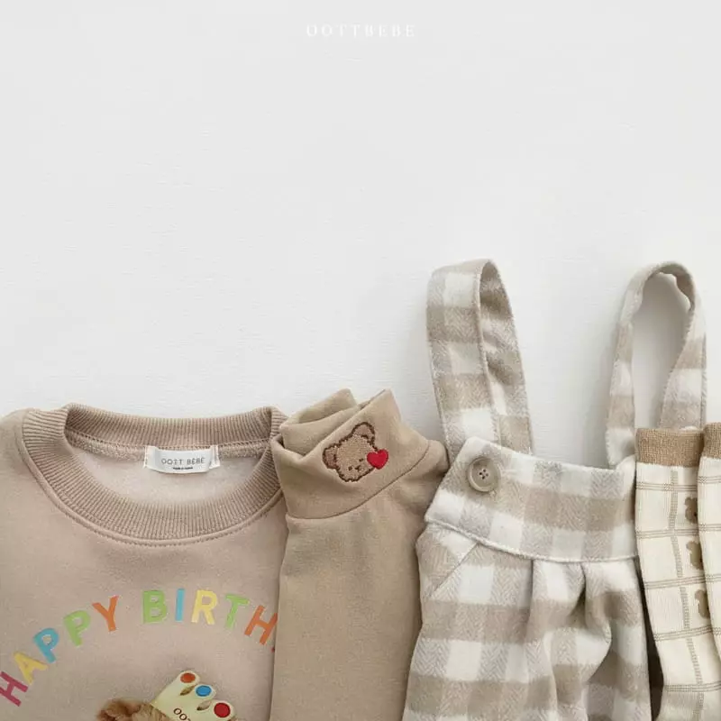 Oott Bebe - Korean Children Fashion - #littlefashionista - High Check One-piece - 11