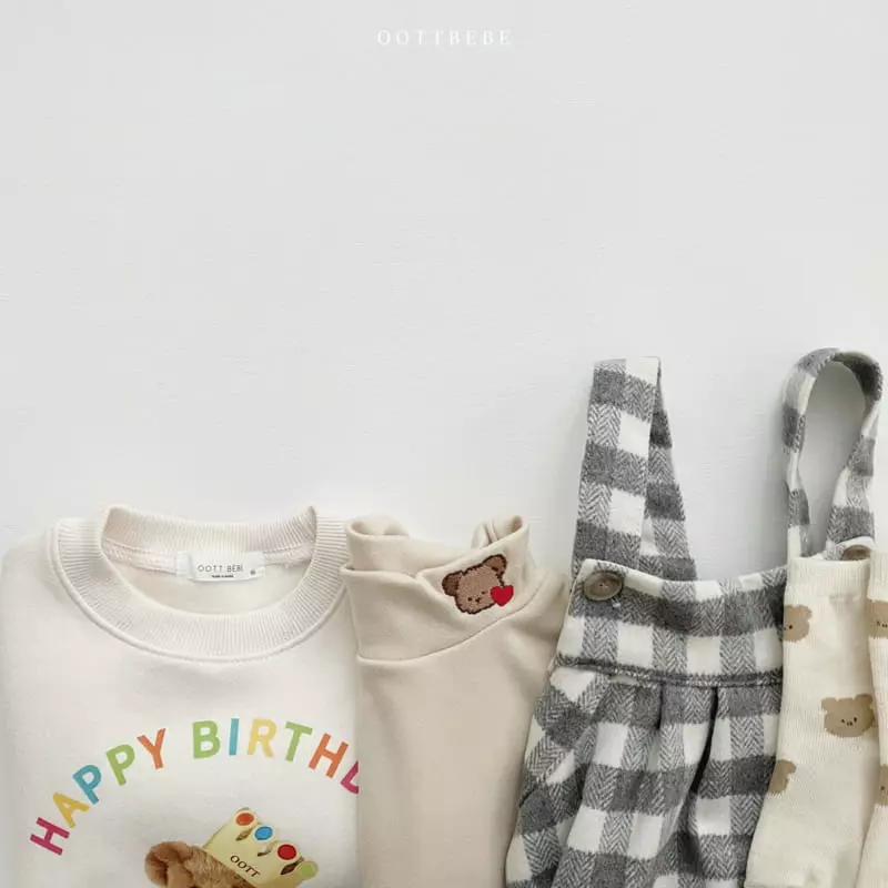 Oott Bebe - Korean Children Fashion - #magicofchildhood - High Check One-piece - 12