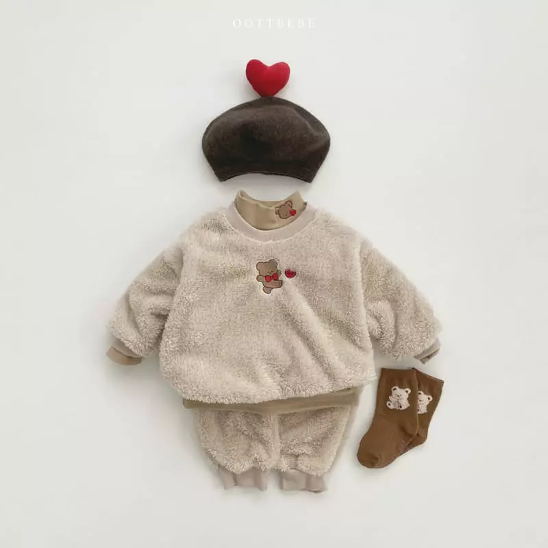 Oott Bebe - Korean Children Fashion - #magicofchildhood - Bbo Dumble Top Bottom Set - 3
