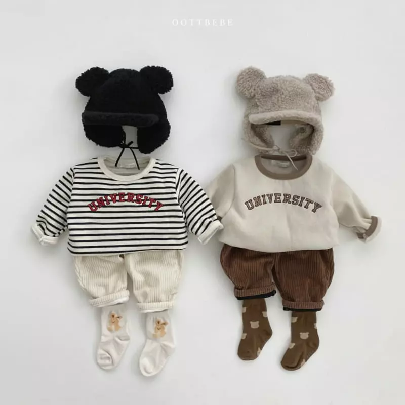 Oott Bebe - Korean Children Fashion - #magicofchildhood - Uni Piping Sweatshirt - 4
