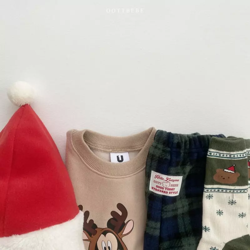 Oott Bebe - Korean Children Fashion - #minifashionista - Merry Check Pants - 8