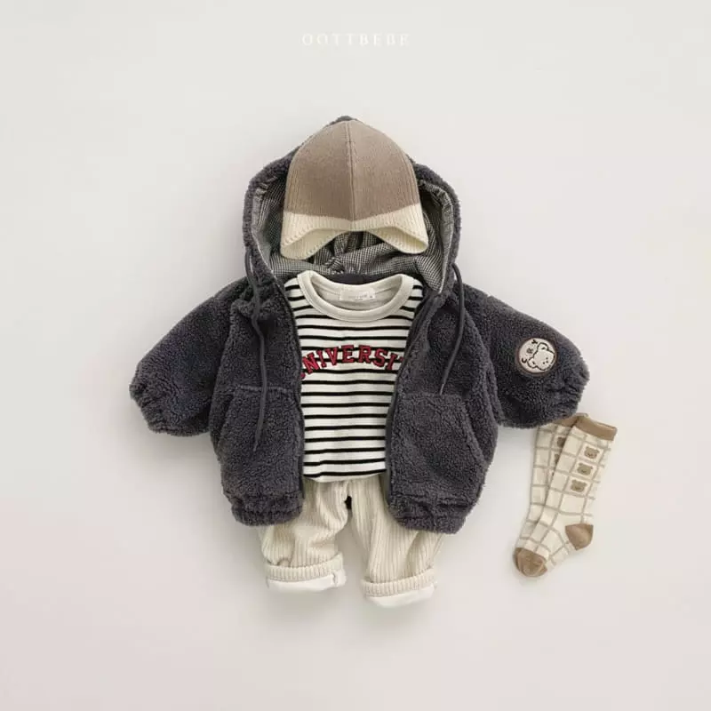 Oott Bebe - Korean Children Fashion - #prettylittlegirls - Uni Piping Sweatshirt - 5