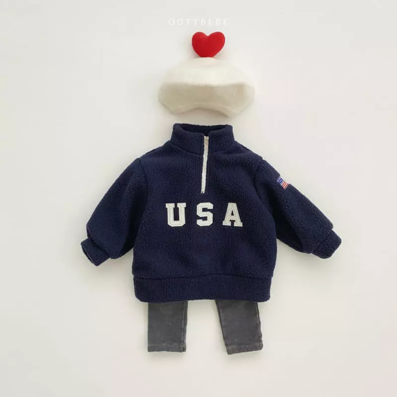 Oott Bebe - Korean Children Fashion - #prettylittlegirls - USA Anorak Sweatshirt - 12