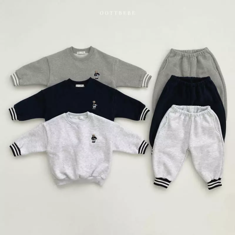 Oott Bebe - Korean Children Fashion - #prettylittlegirls - Paul Banding Top Bottom Set - 8