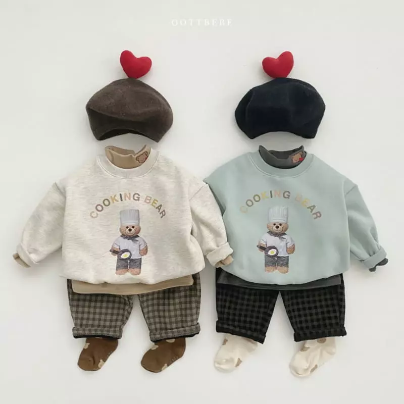Oott Bebe - Korean Children Fashion - #prettylittlegirls - Cooking Bear Sweatshirt - 6