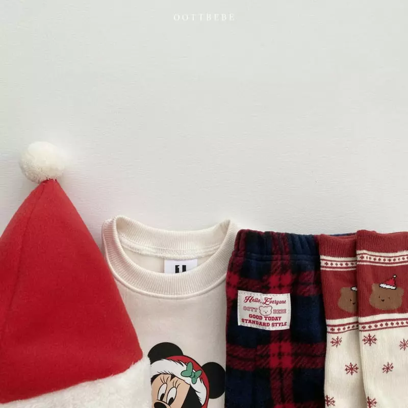 Oott Bebe - Korean Children Fashion - #prettylittlegirls - Merry Check Pants - 9