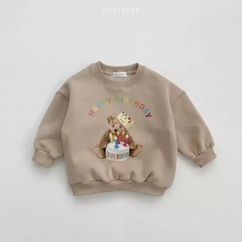 Oott Bebe - Korean Children Fashion - #stylishchildhood - Happy Birth Day Sweatshirt - 2
