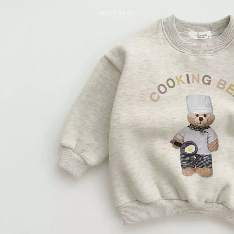 Oott Bebe - Korean Children Fashion - #todddlerfashion - Cooking Bear Sweatshirt - 7