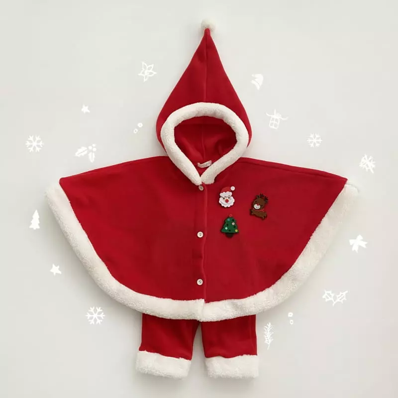 Oott Bebe - Korean Children Fashion - #toddlerclothing - Oott Santa Cape - 5
