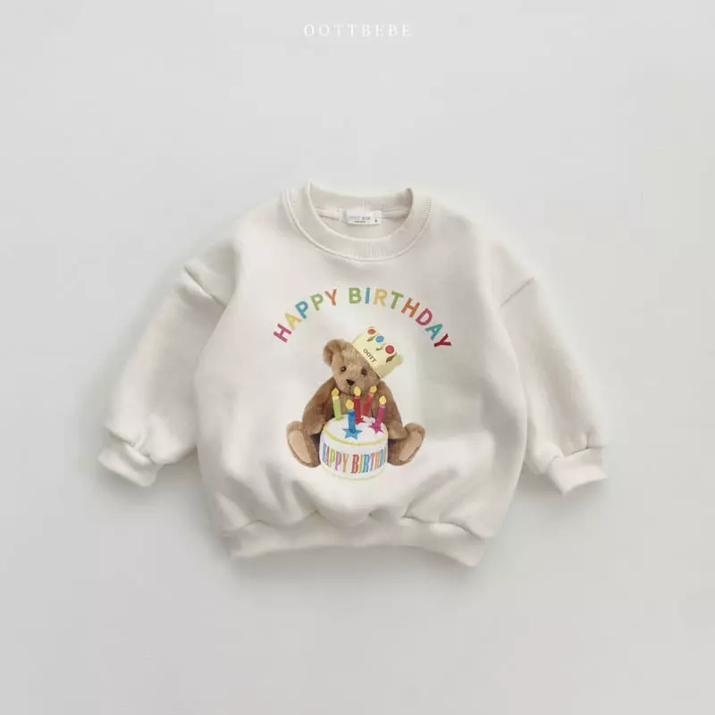 Oott Bebe - Korean Children Fashion - #toddlerclothing - Happy Birth Day Sweatshirt