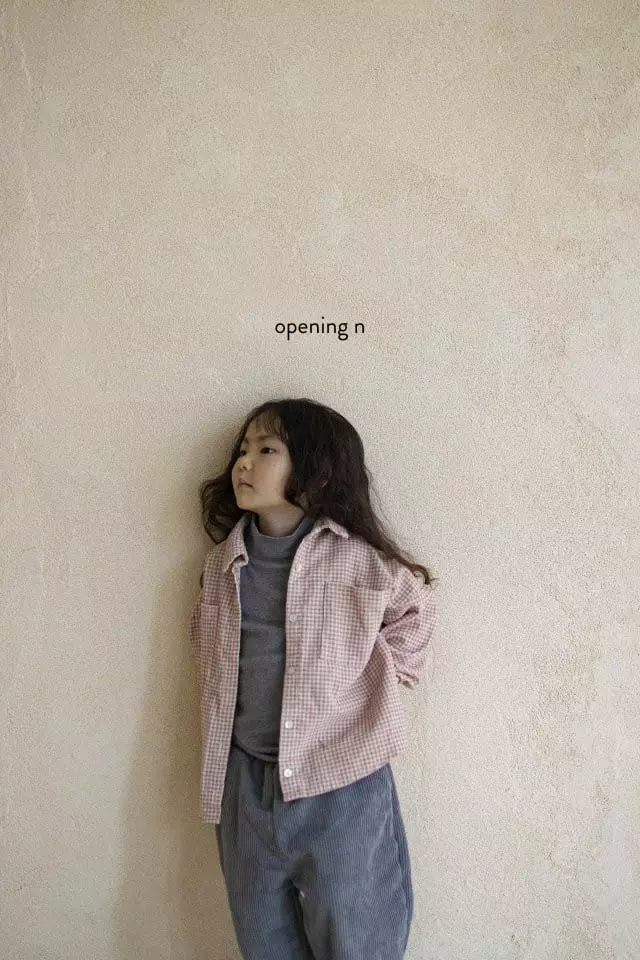 Opening & - Korean Children Fashion - #kidsshorts - High Check Shirt - 11