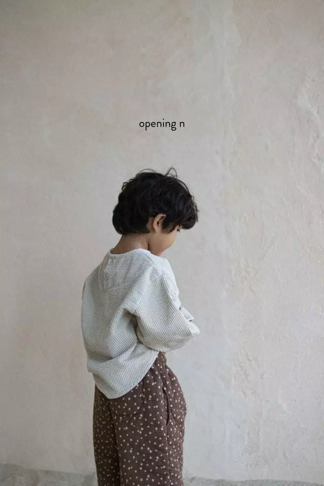 Opening & - Korean Children Fashion - #littlefashionista - Bubble Rib Top - 4