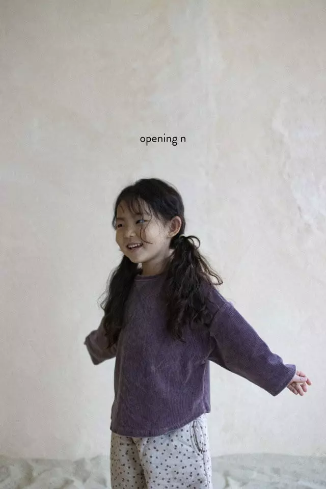 Opening & - Korean Children Fashion - #minifashionista - Abell Veloure Tee - 9