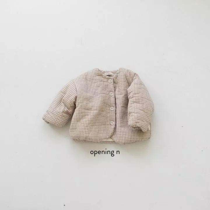 Opening & - Korean Children Fashion - #minifashionista - Lala Check Jumper - 2