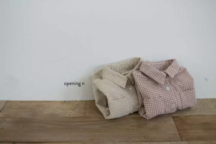 Opening & - Korean Children Fashion - #minifashionista - High Check Shirt