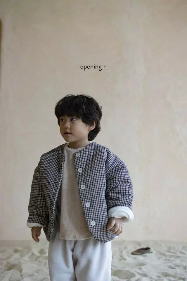 Opening & - Korean Children Fashion - #stylishchildhood - Lala Check Jumper - 6