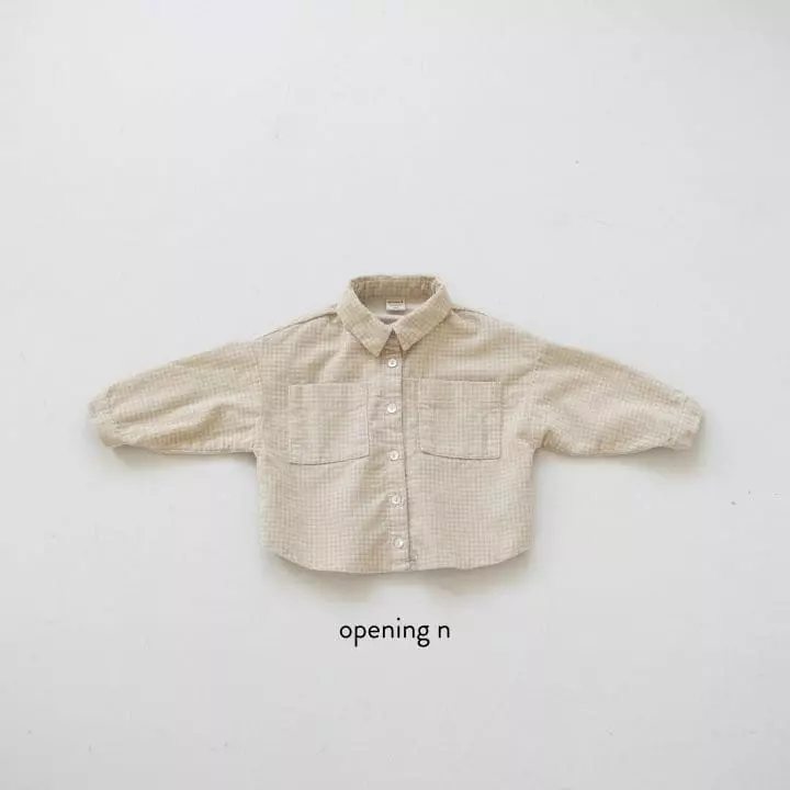 Opening & - Korean Children Fashion - #todddlerfashion - High Check Shirt - 3