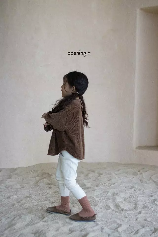 Opening & - Korean Children Fashion - #toddlerclothing - Bubble Rib Top - 8