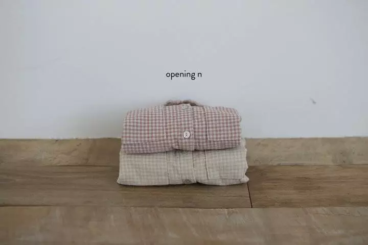 Opening & - Korean Children Fashion - #todddlerfashion - High Check Shirt - 4