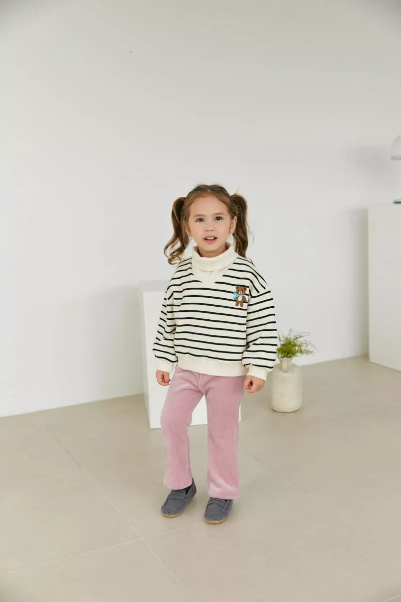 Orange Mom - Korean Children Fashion - #Kfashion4kids - Stripes Sweatshirt - 5