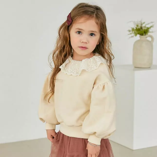 Orange Mom - Korean Children Fashion - #Kfashion4kids - Lace Sweatshirt