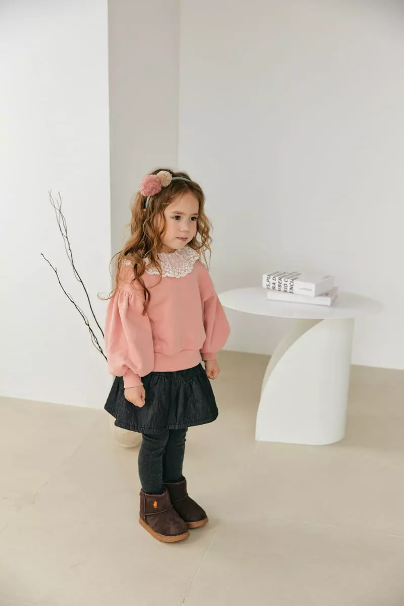 Orange Mom - Korean Children Fashion - #childofig - Bondiing Denim Skirt Pants - 8
